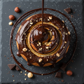 Chocolate Chimney Cake Top View