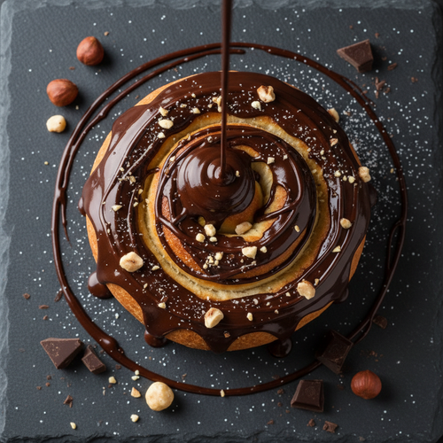 Chocolate Chimney Cake Top View