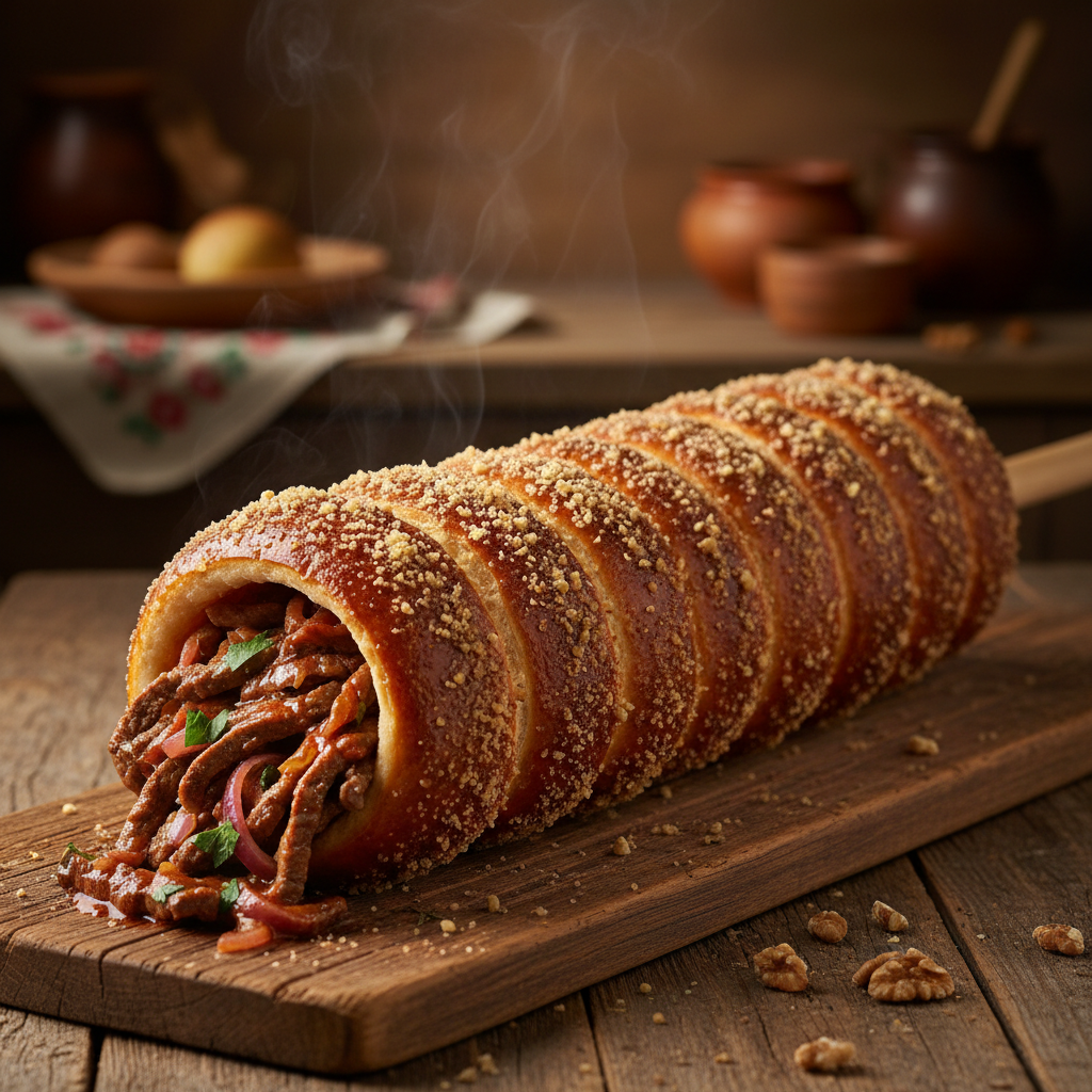 Beef and Sauce Chimney Cake