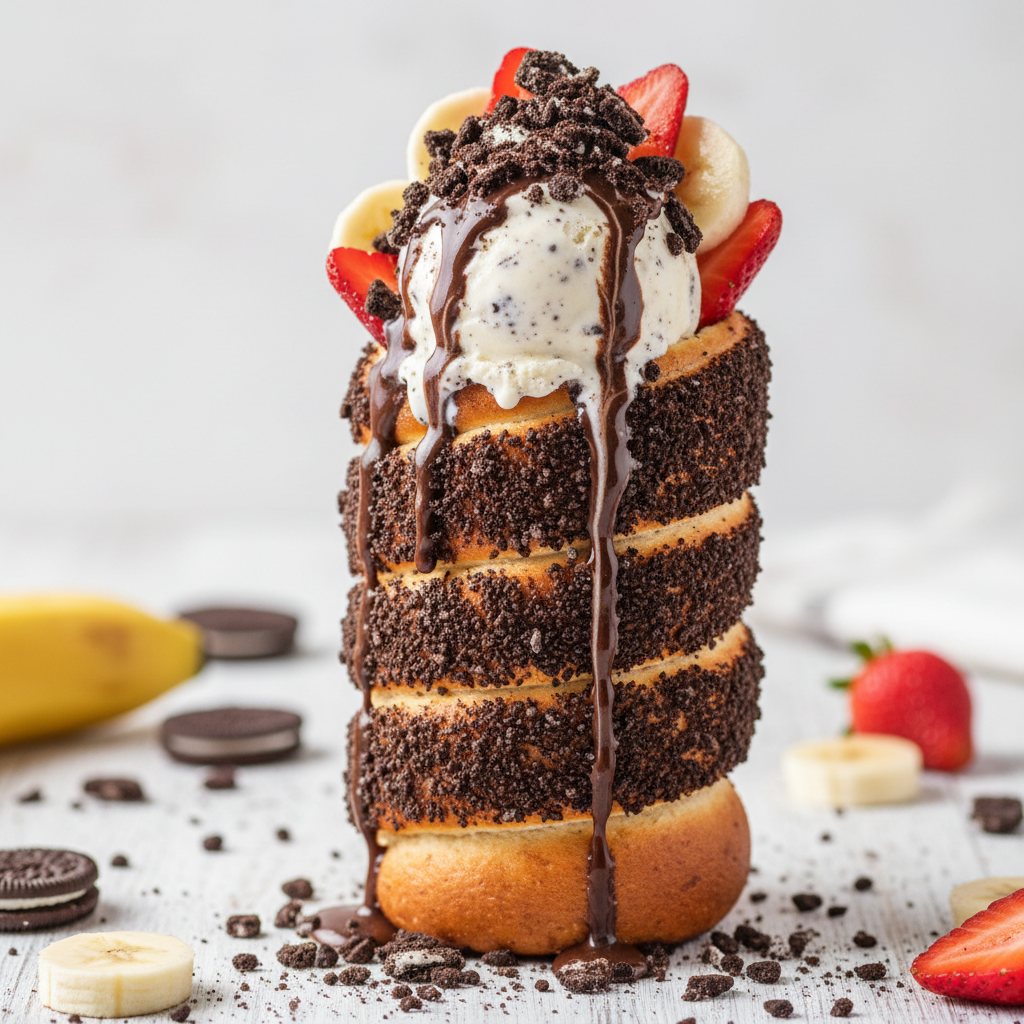 Oreo with Ice Cream and Fruits
