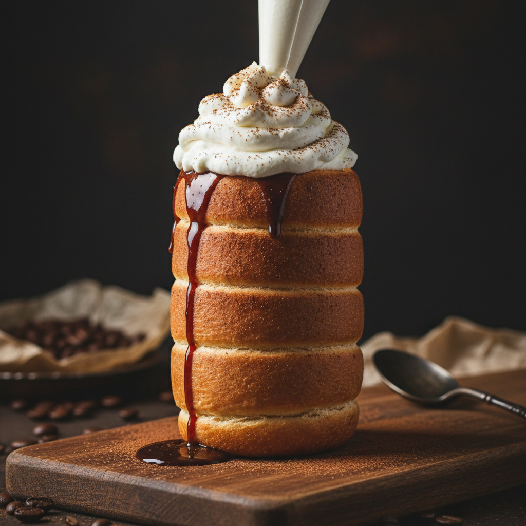 Tiramisu Cream Piped